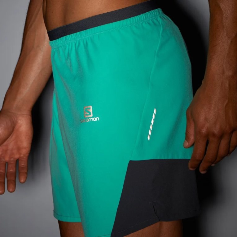 Turquoise Salomon Cross 7'' No Liner Men's Shorts | PH 72153T